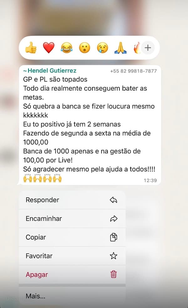 Resultado aluno 3